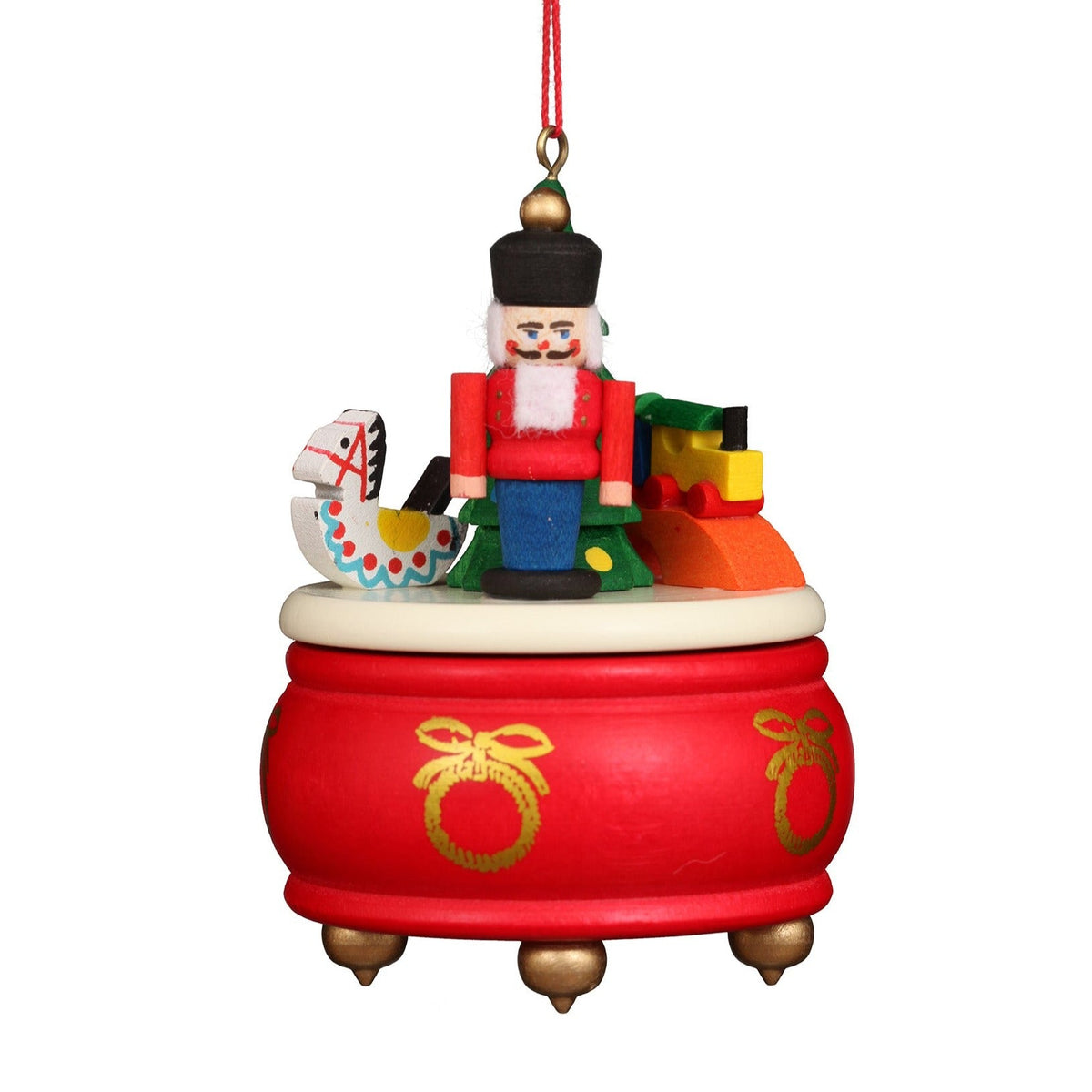 Music Box Red Nutcracker Christmas Tree Decoration The German