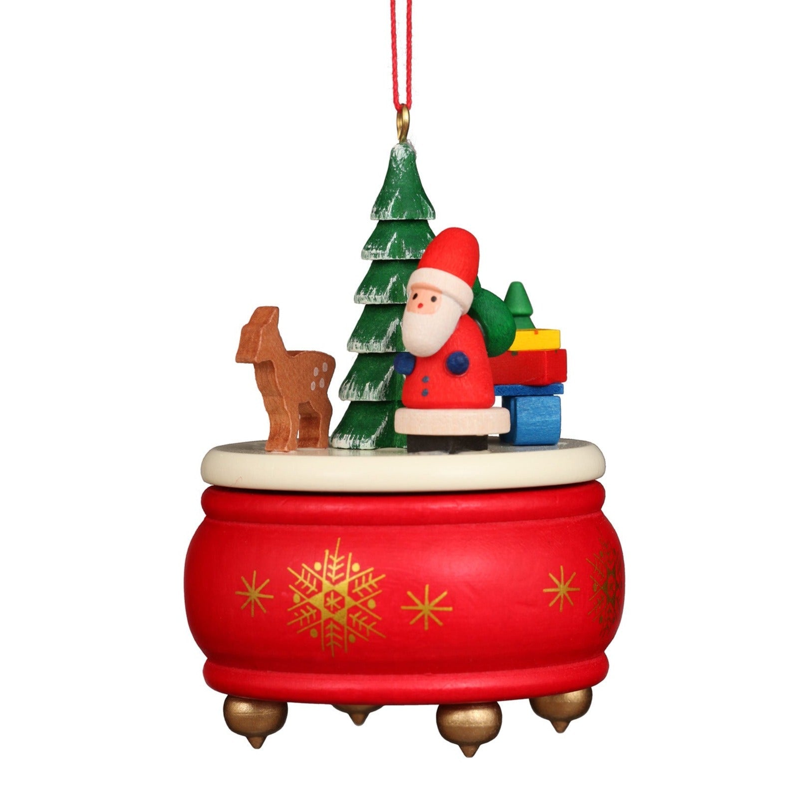 Music Box Red Santa Christmas Tree Decoration The German