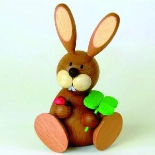 Osterhase Collectible - Bunny Boy with Lucky Clover and Ladybeetle