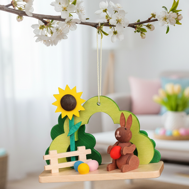 Wooden Ulbricht Easter Hanging Decorations