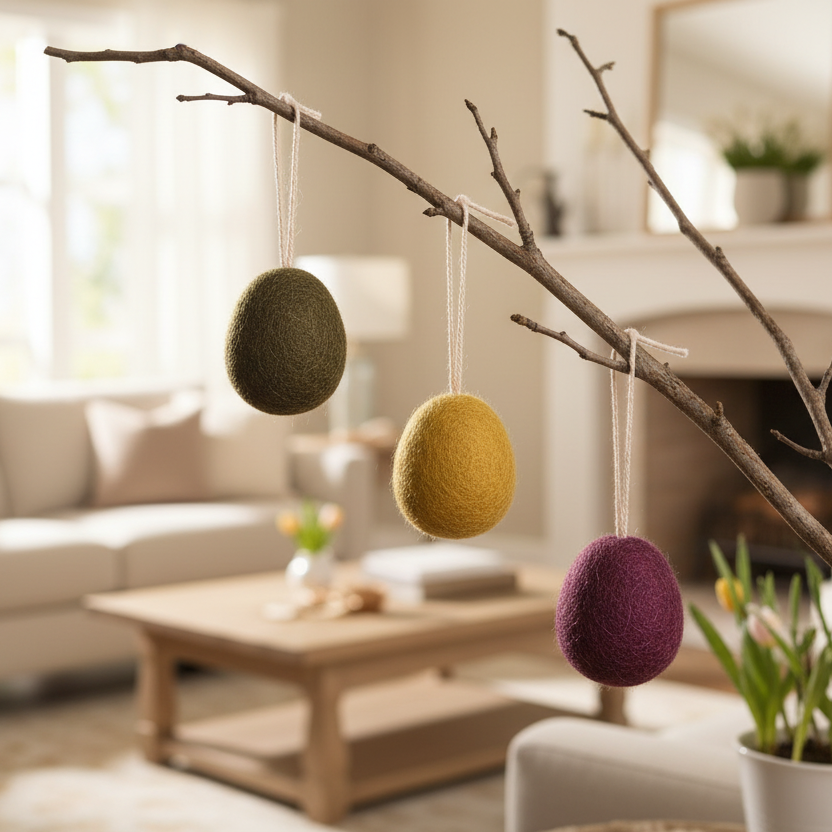 Easter Eggs - Bold (Set of 3 Regular-Sized) - Hanging Decorations