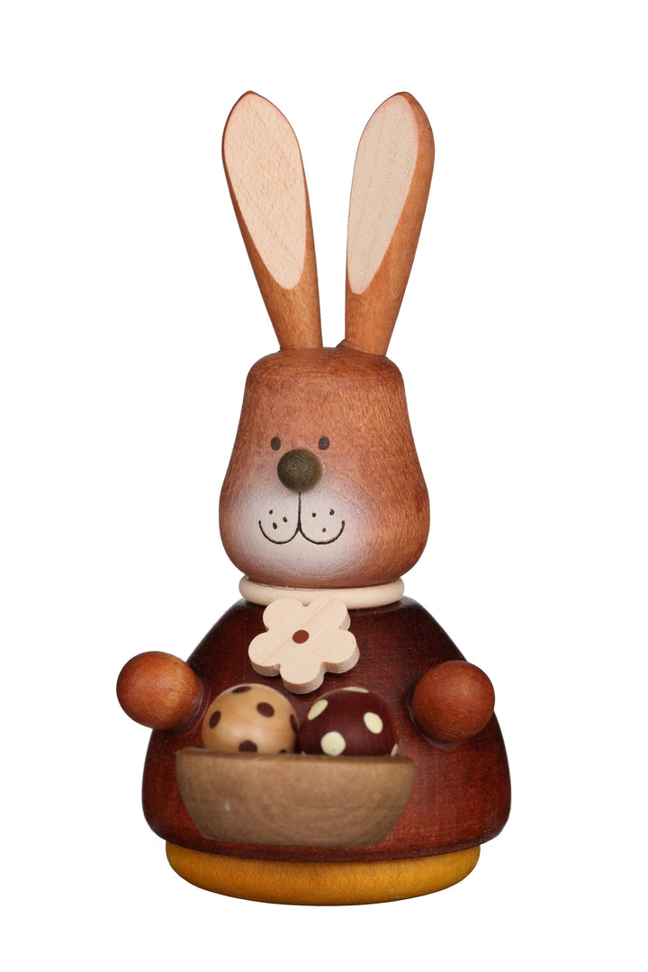 Easter bunny wobble figure with basket of eggs