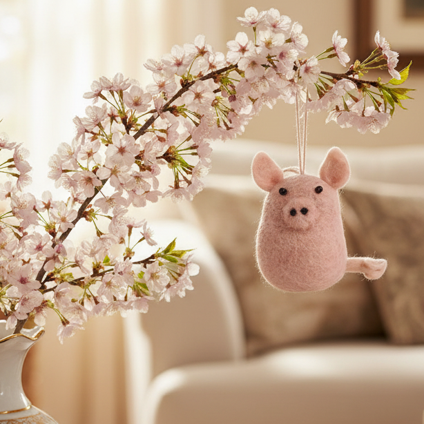 Lucky Pig (Chubby) - Hanging Decoration