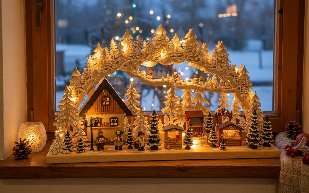 Lighted Arch (Schwibbogen) - Exquisite Collector's Edition - Christmas Market