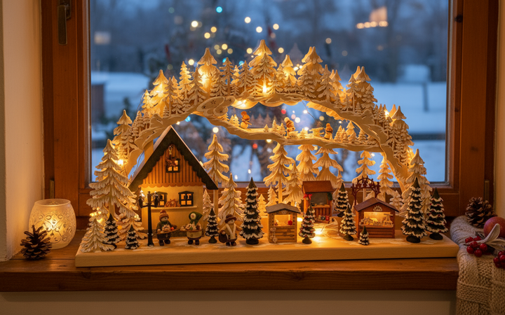 Lighted Arch (Schwibbogen) - Exquisite Collector's Edition - Christmas Market