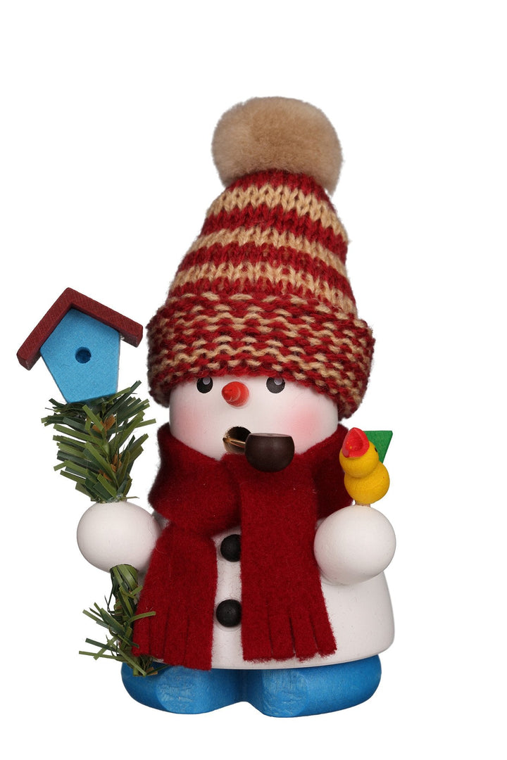 Incense Burner - Mini - Snowman with Birdhouse