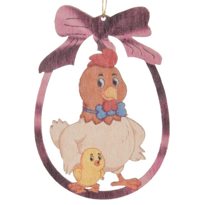 Easter Cut-Outs - Rooster with Baby Chick- Hanging decoration