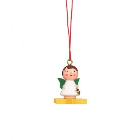 Mini angel - Floating on a Colourful Star - Christmas tree decoration