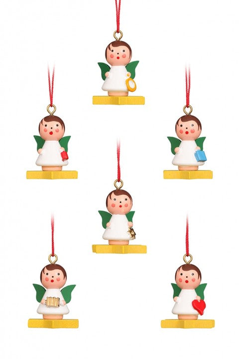 Mini angel - Floating on a Colourful Star - Christmas tree decoration