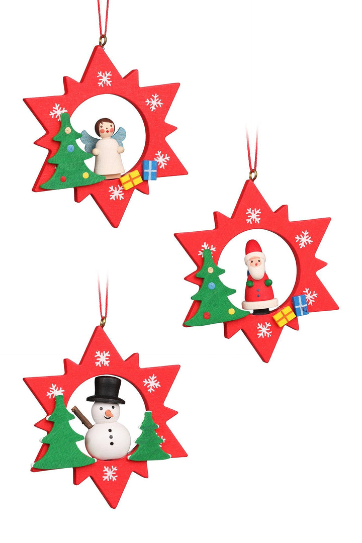 Christmas Stars - Set of 3 Christmas Tree Decorations