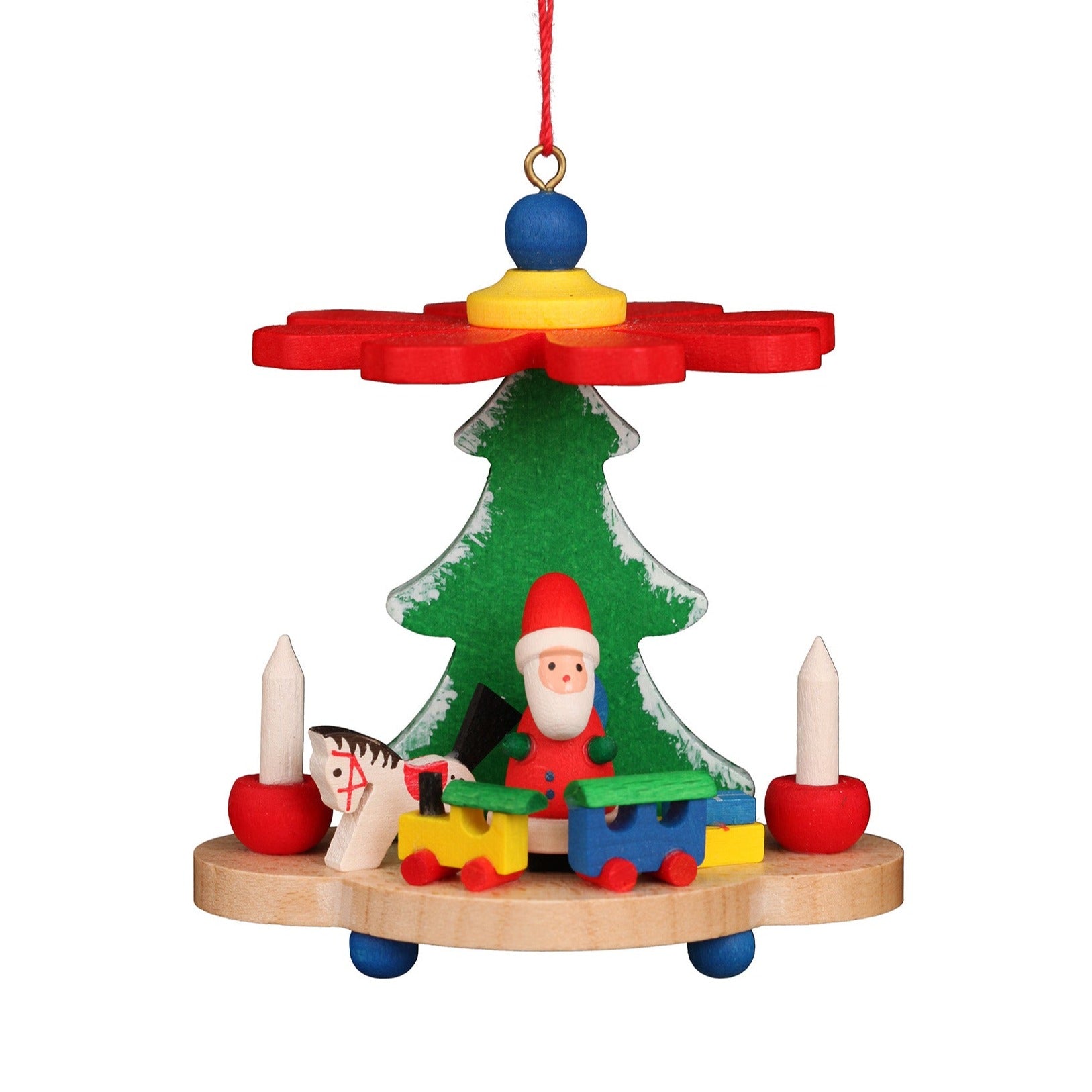 Colorful Santa Pyramid - Christmas Tree Decoration