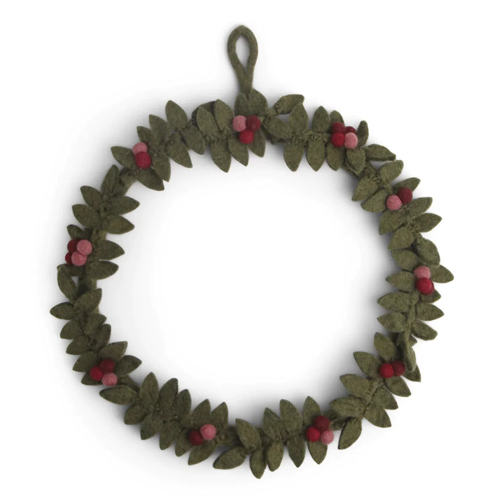 Felt Christmas Wreath - Large Holly