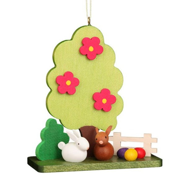 Springtime Garden with Bunny Pair - Easter Tree Decoration