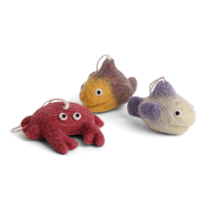 Children's Hanging Decoration Set - Sea Creatures (Set of 3)