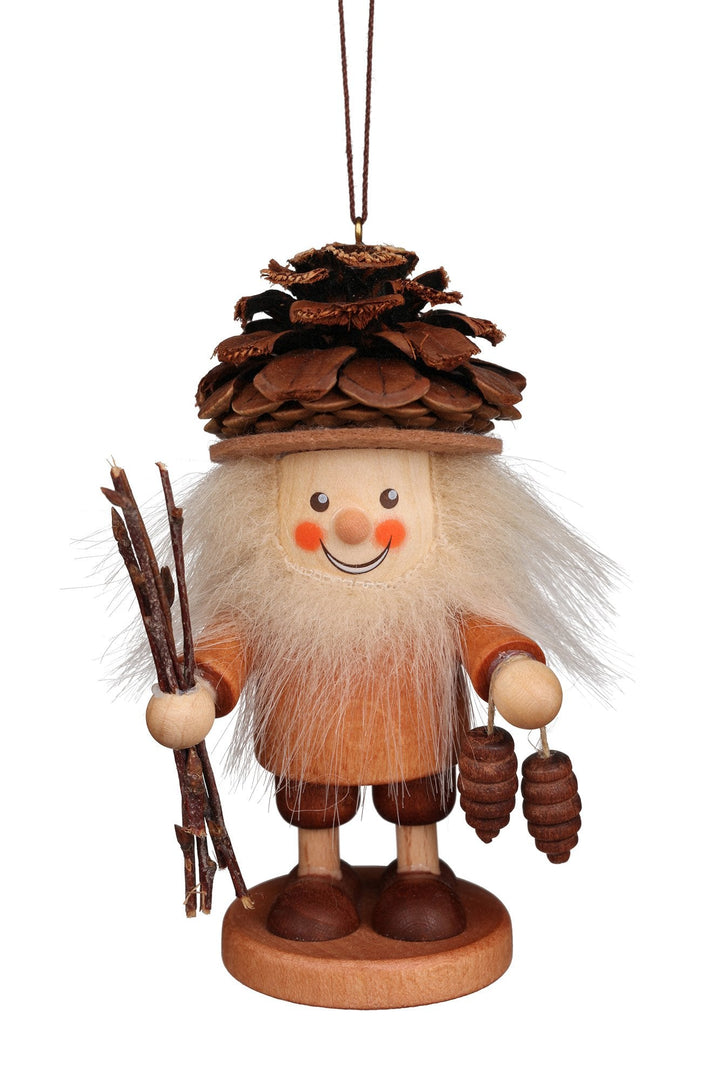 Large gnome Christmas tree decoration - Fir-cone gnome
