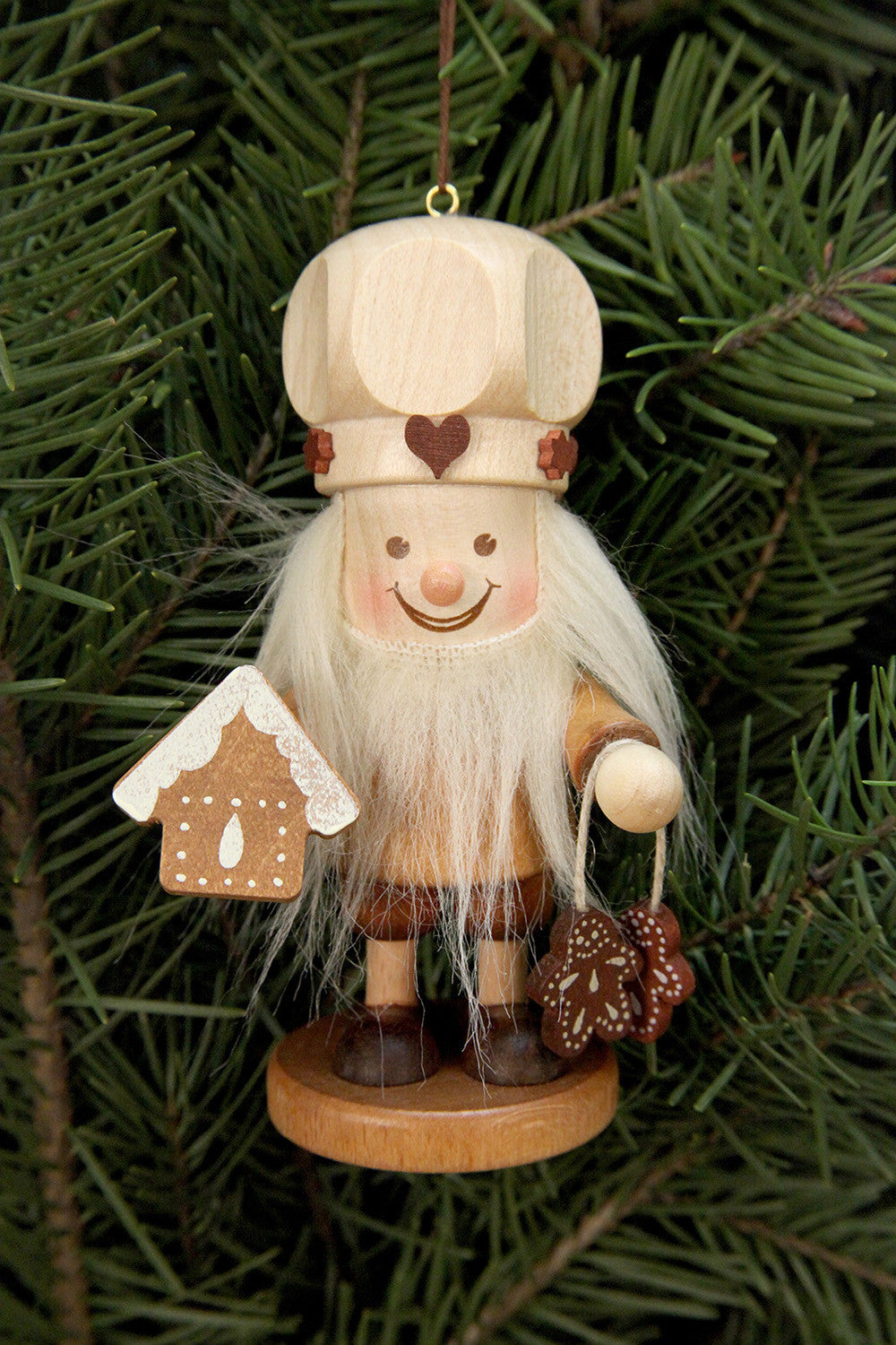 Large Gnome Christmas tree decoration - Gingerbread baker