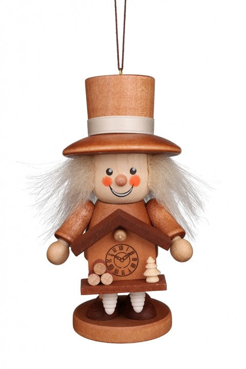 Large gnome Christmas tree decoration -  Cuckoo Clock Maker (Natural)
