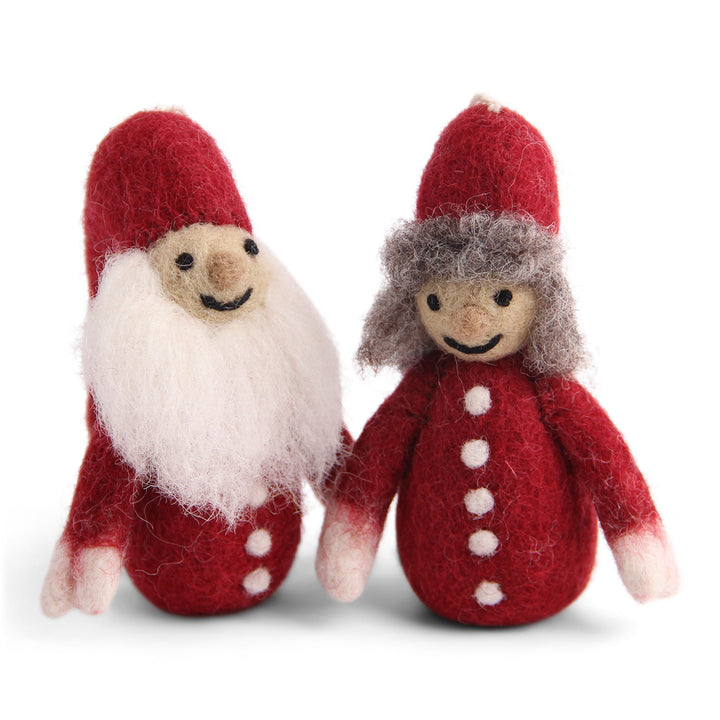 Felt Christmas Tree Decoration - Mr and Mrs Pixie (Large)