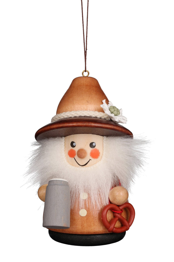 Little gnome Christmas tree decoration - Bavarian (Natural)