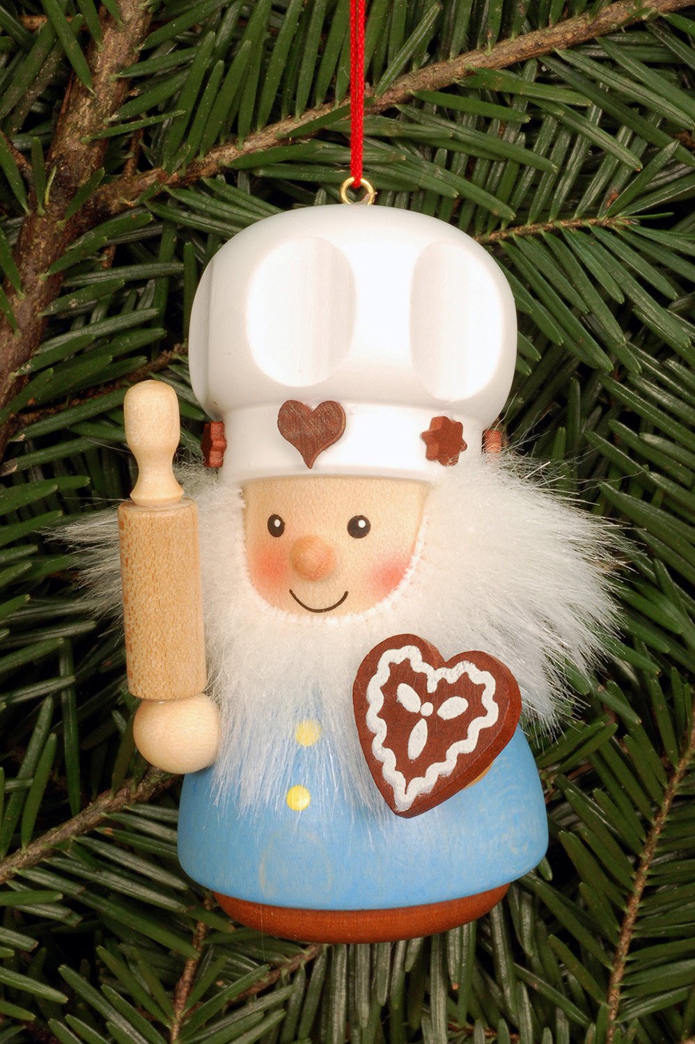 Little gnome Christmas tree decoration - Colourful gingerbread baker