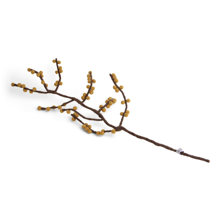 Felt Foliage - Branch with Yellow Berries (Large)