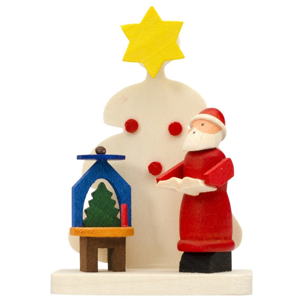 Under the Tree with Santa -  Pyramid and Song Book - Christmas tree decoration