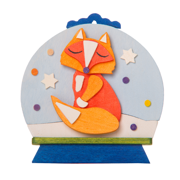 Snow Globe - Felix the Fox - Christmas tree decoration