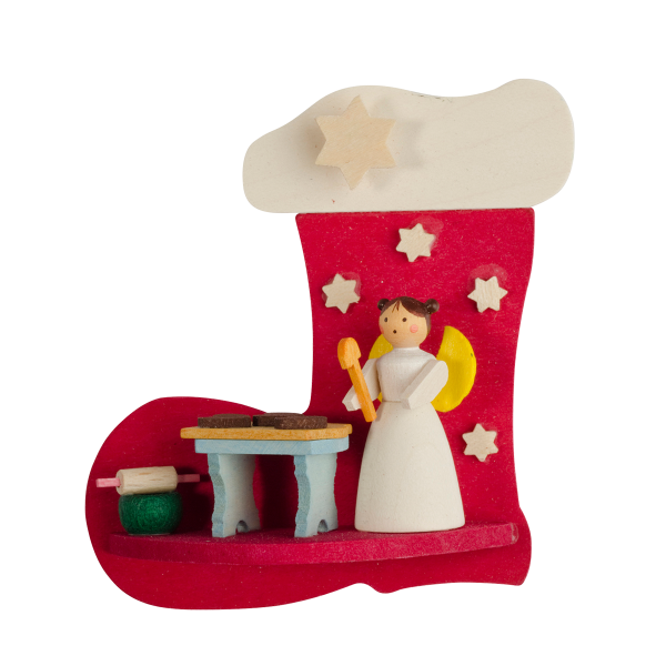 Angel in a stocking (Baking Gingerbread) - Christmas Tree Decoration