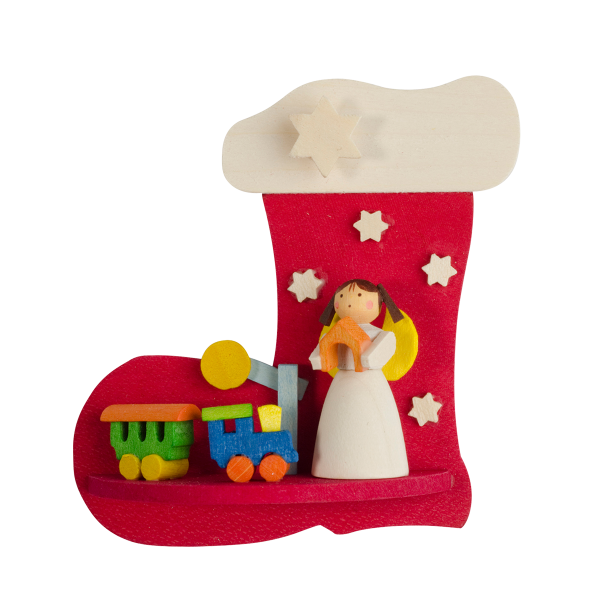 Angel in a Stocking (Train Set) - Christmas Tree Decoration