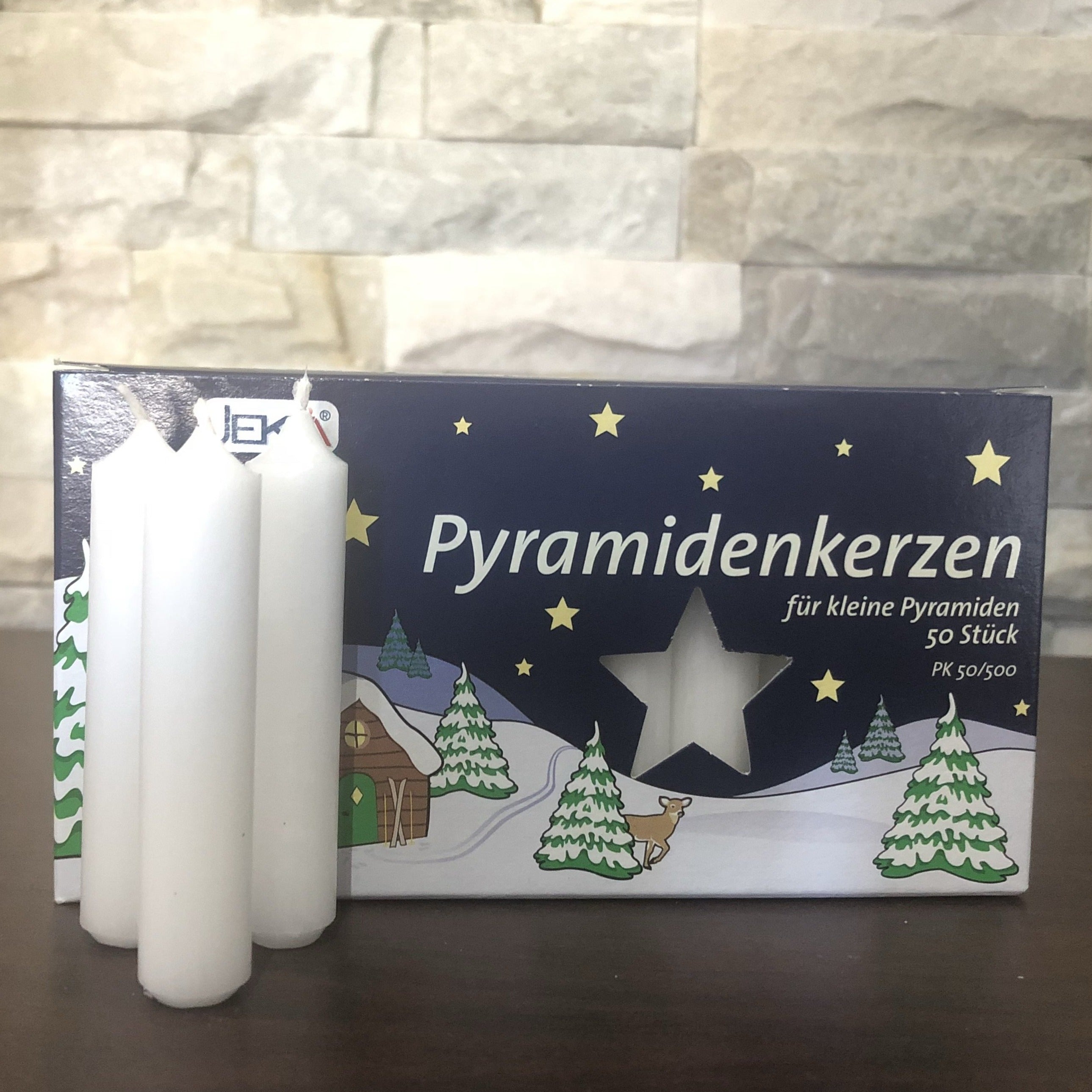 Pyramid Candle - White 14mm (Box of 50 Regular-size)