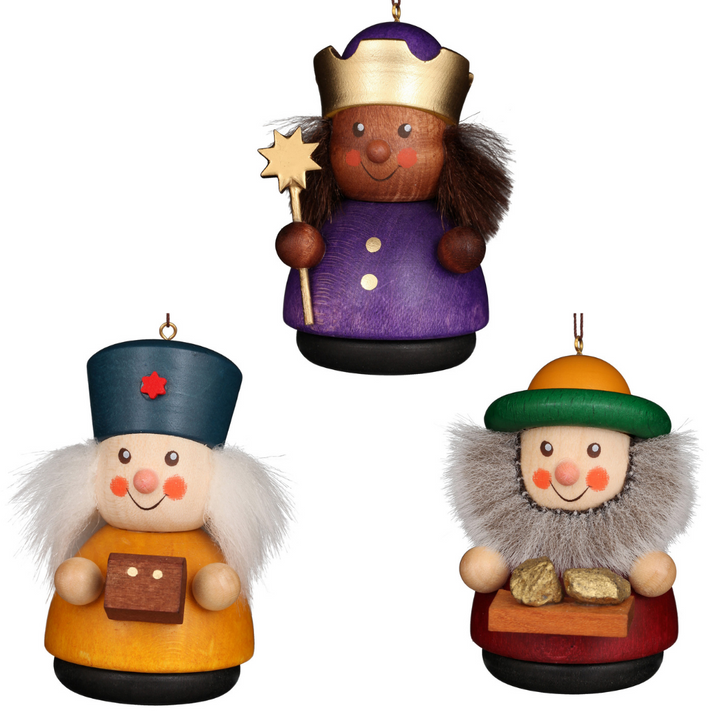 Little gnome Christmas tree decoration - Three Kings (Set of 3)