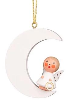Mini angel - Moon-sitting - Christmas tree decoration