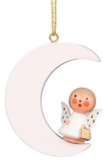 Mini angel - Moon-sitting - Christmas tree decoration