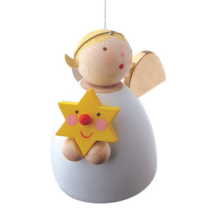 Little Angel Figurine - Guardian Angel with Star (Hanging Ornament)
