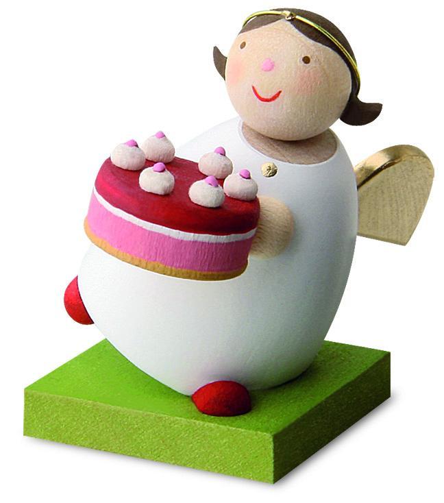 Little Angel Figurine - Guardian Angel with Cake
