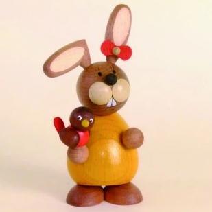 Osterhase Collectible - Bunny Girl with Robin
