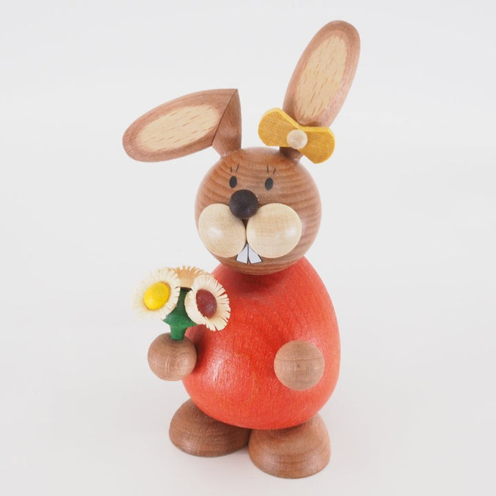 Osterhase Collectible - Bunny Girl with Bunch of Flowers