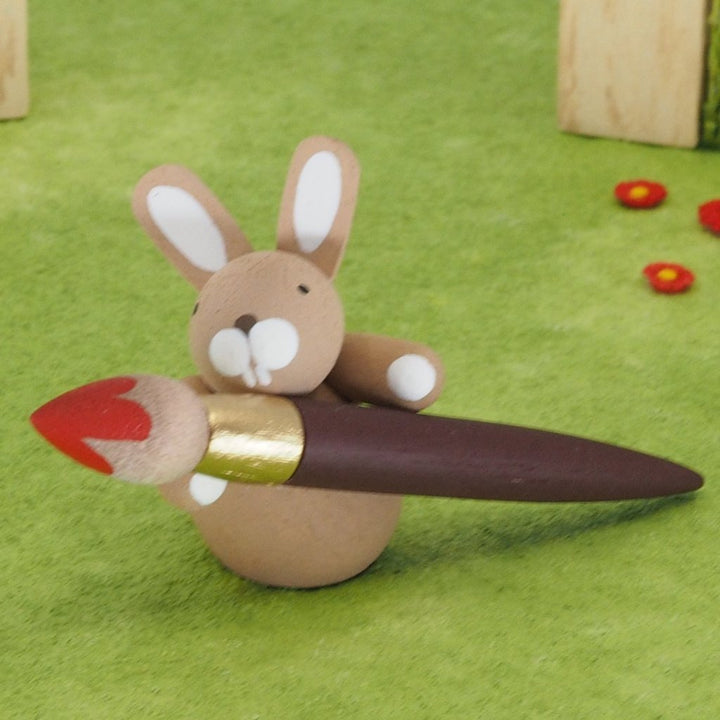 Premium Easter Bunny - Easter Bunny with paintbrush