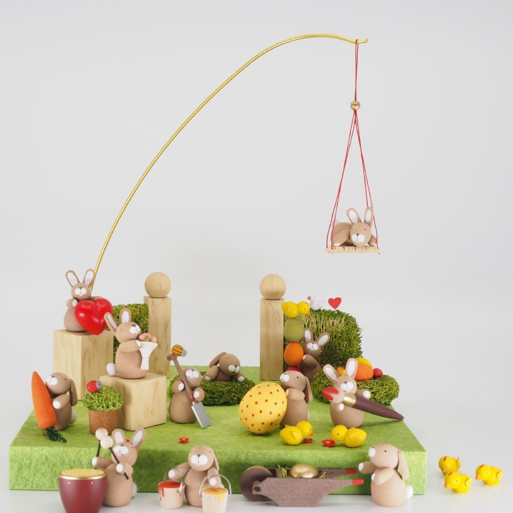 Premium Easter Bunny - Easter Bunny with egg paint buckets