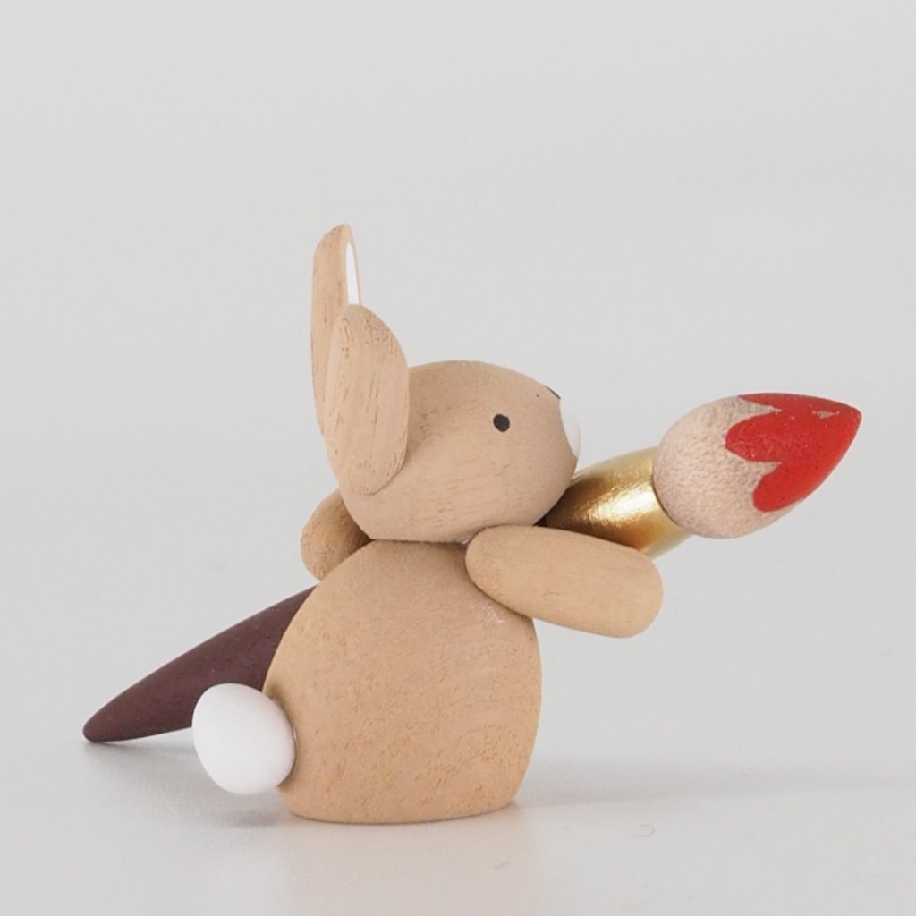 Premium Easter Bunny - Easter Bunny with paintbrush