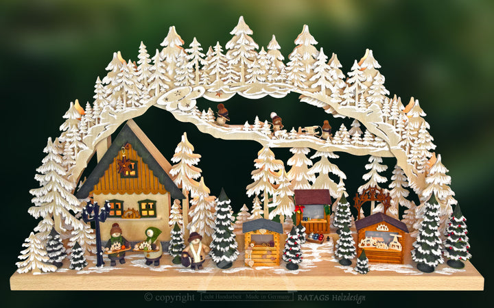 Lighted Arch (Schwibbogen) - Exquisite Collector's Edition - Christmas Market