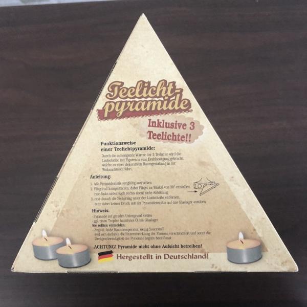 Christmas Pyramid + Free Pack of Candles - Nativity (Natural)