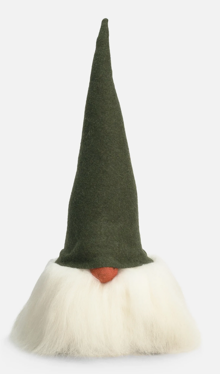 Tomte Gnome - Verner with Felt Cap (Green)