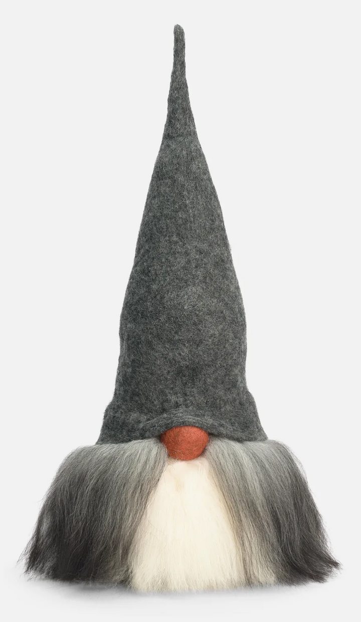 Tomte Gnome - Verner with Felt Cap (Grey)