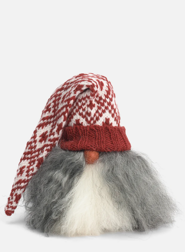 Tomte Gnome - Viktor with Knitted Cap (Red and White)