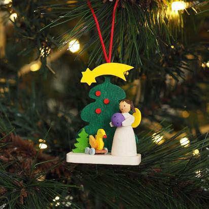 Santa's little Angel - Toy Duck and Ball - Christmas tree decoration